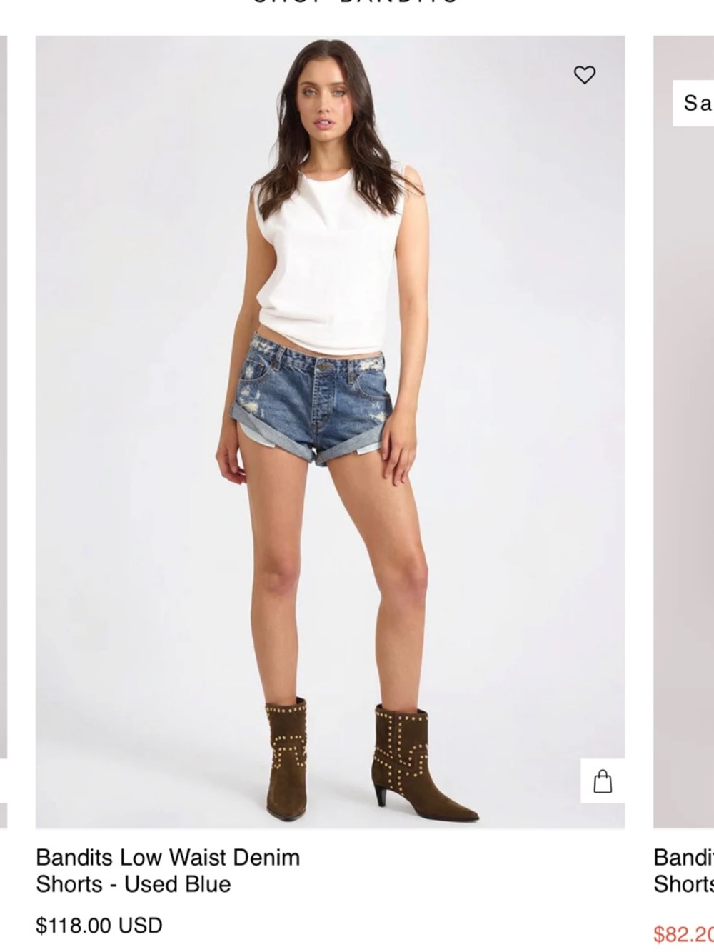 One Teaspoon Bandit Distressed Women’s Denim Shorts